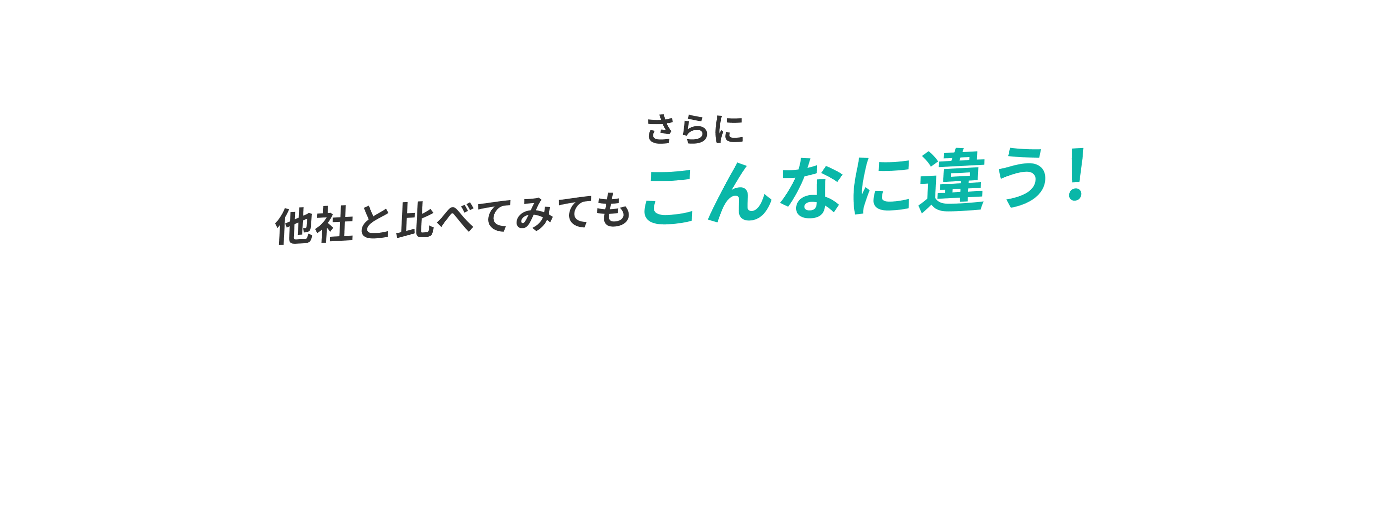 他社と比べてみてもこんなに違う！